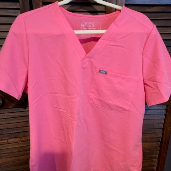 Figs Tops Neon Pink Figs Catarina Onepocket Scrub Top Poshmark